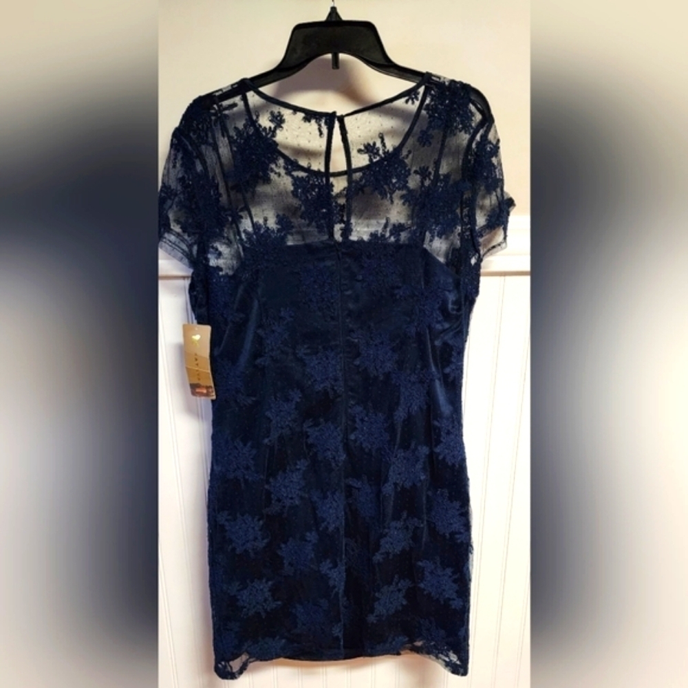 KATAYA Navy Lace Dress Size 14 - New With Tags - Picture 2 of 4